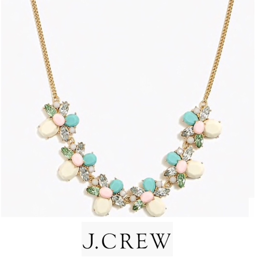 NWT J. Crew Stone Cluster Statement Necklace